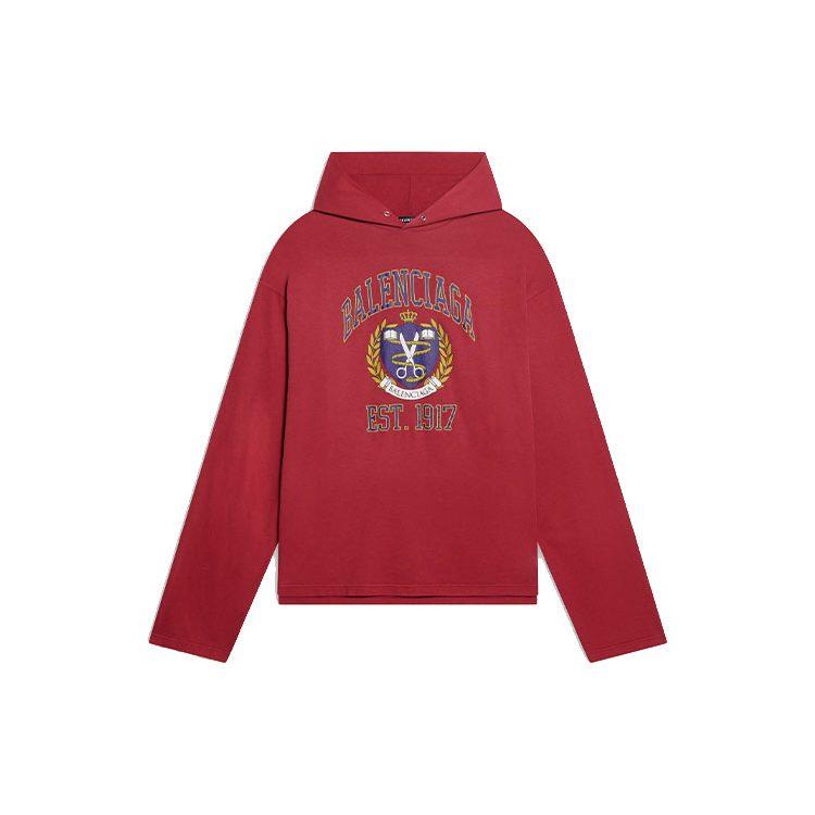 Balenciaga Sweatshirt Loose Fit Men's Red 674685TLV896163