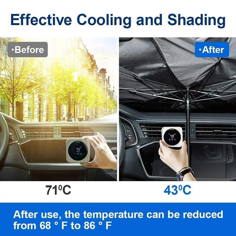 Car Sunshade Umbrella Windshield Folding Front Parasol Umbrella Type Sun Shade For Car Window Summer Sun Protection Accessories