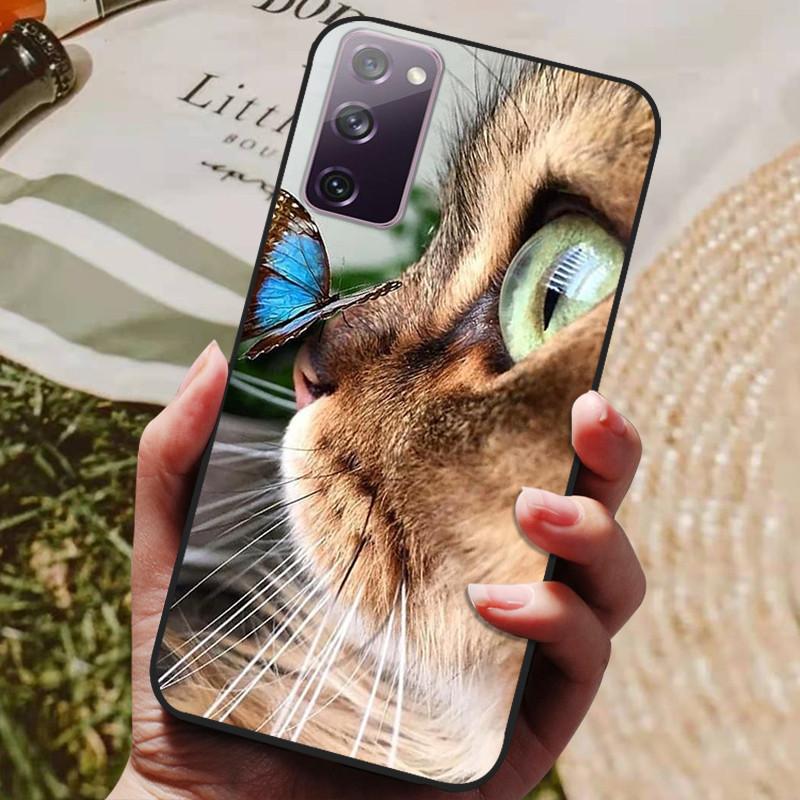 For Samsung Galaxy S20 FE S20FE Case Fashion Silicone Cover For Samsung S20 Fan Edition S20 Lite S 20 FE Phone Case Black Bumper