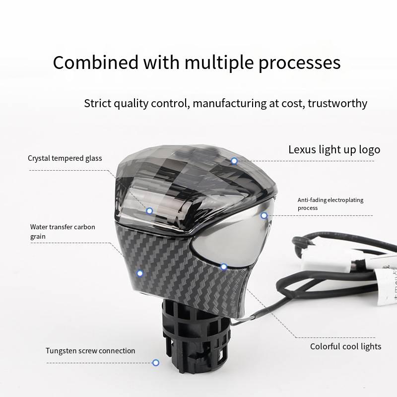 Crystal Gear Shift Knob,LED And No Led For Lexus ES/UX Crystal Gear Head UX260 300h Modified Luminous Gear Lever Crystal S