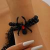 Gothic Punk Rhinestone Spider Jewelry Set for Halloween (Necklace, Bracelet, Ring) Unisex