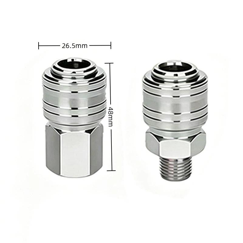 European Air Compressor Fitting Kit 1/4" BSP Male Female Couplers 2/10 Pcs Anti Corrosion for Professional Garage Repair Jobs