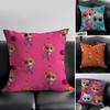 Cute Cartoon S-SuperKitties Pillow Case Anti-dustmite Invisible Zipper Sofa Bed