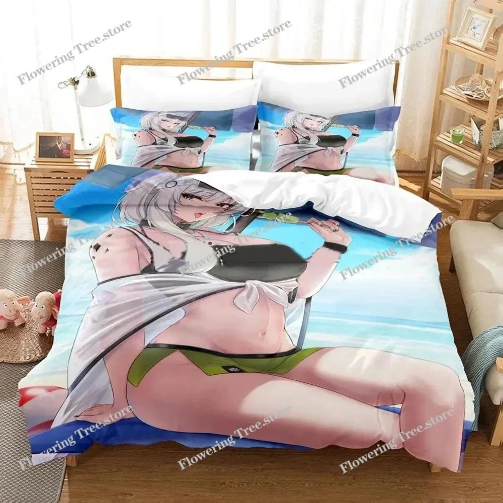 Anime Rent-A-Girlfriend Chizuru Bedding Set Boys Girls Twin Queen Size Duvet Cover Pillowcase Bed Kids Adult Home Textileextile