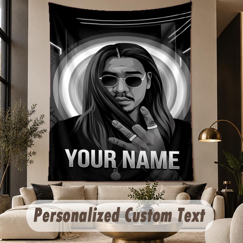 Custom Text Printed Tapestry Apache 207 Pattern Large Wall Hanging Indoor Room Decor