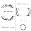 2000Pcs 4/5/6/7/8/9/10mm Stainless Steel Open Jump Rings Strong Split Ring Connectors for Necklace Bracelet Jewelry Accessories