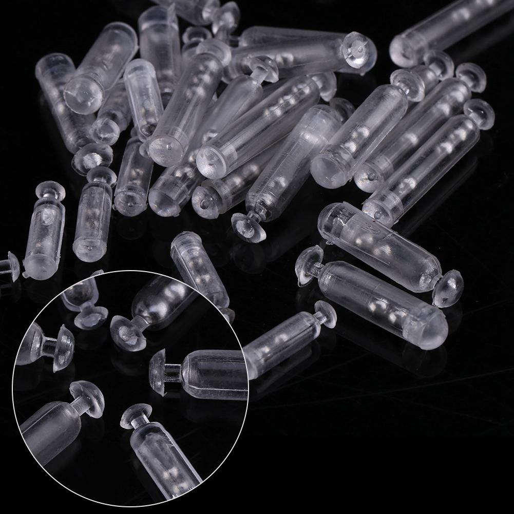30pcs Transparent Durable Fishing Rattles Shake Fishing Lures Insert Tube Attract Fish
