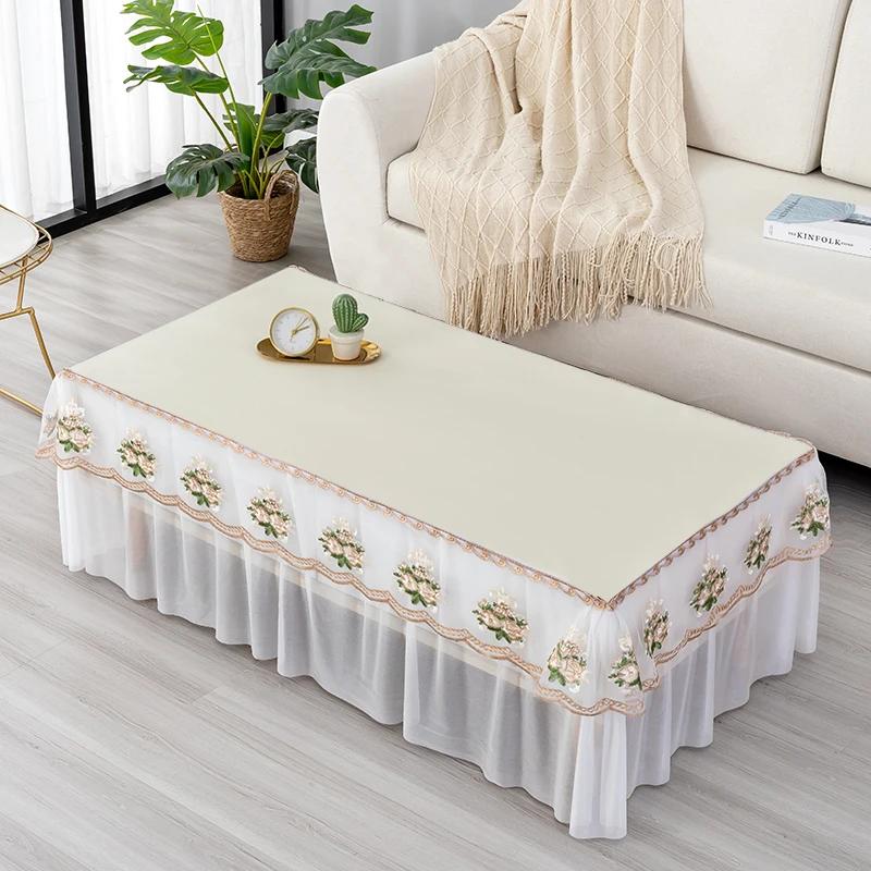 Waterproof Oil Resistant Rectangular Table Cloth Dust Proof Anti Slip Thickened Coffee Table Cover Home Decoration Tablecloth