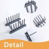 2 PCS Plate Rack Organizer for Cabinet – Plastic Stand for Plates, Bowls, Trays & Bakeware, Keeps Items Dry