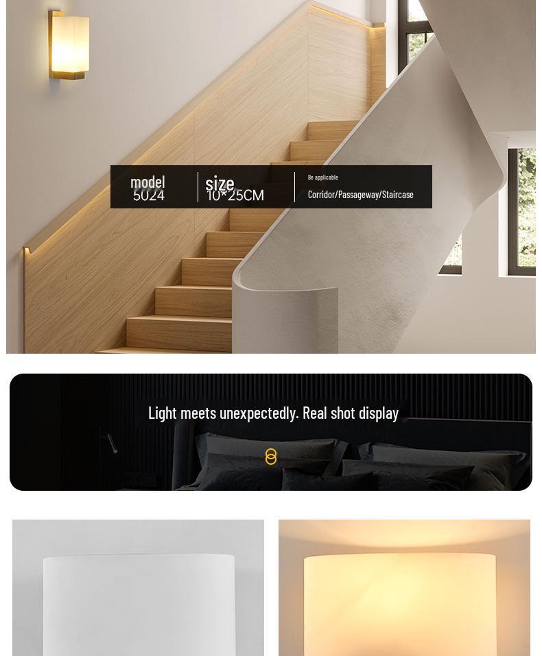 Solid Wood Glass Wall Lamp for Bedroom, Living Room, or Study - Chinese Art and European Style