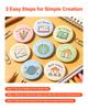 VEVOR Button Maker Supplies 200 Sets 2.28 in / 58 mm Pin Back Button Parts, with Metal Backs, Metal Shells, Clear Mylar Films