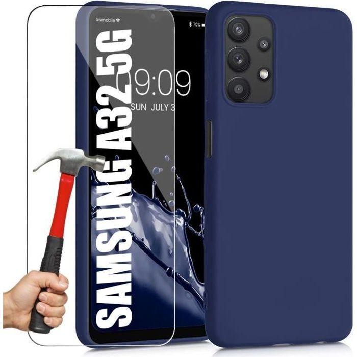 Coque - BOOLING - Samsung Galaxy A32 5G - Souple - Anti-rayures - Bleu Marine