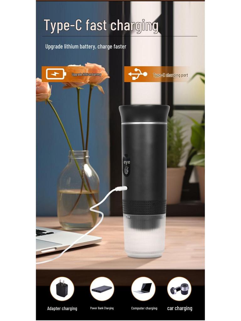 Meiyishi Tragbare Espresso-Kapsel-Kaffeemaschine - 3-in-1 Outdoor Beheiztes Ladegerät