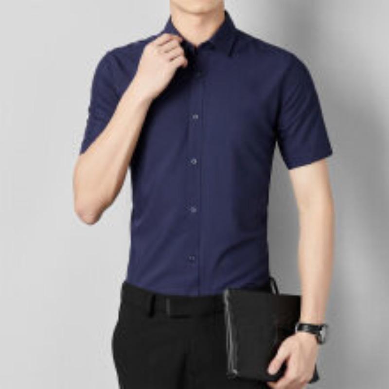 

Рубашка из хлопка с короткими рукавами и простым переплетением 4XL