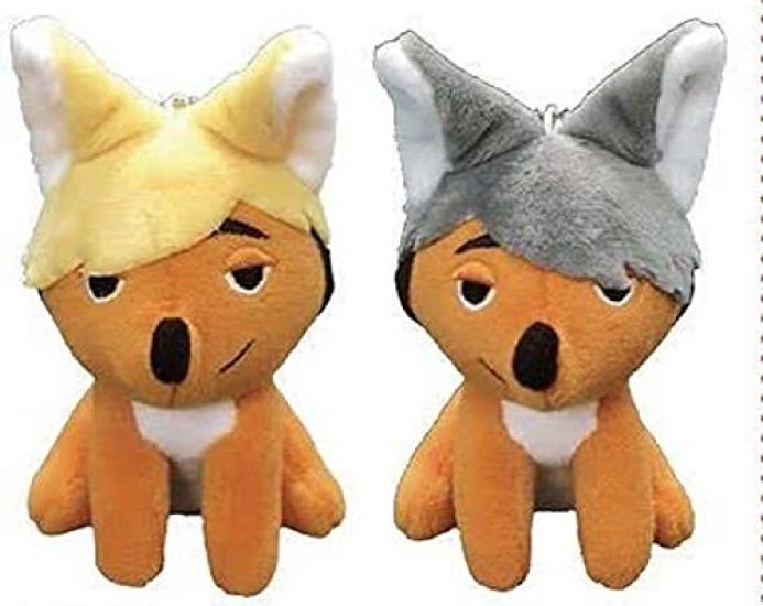 Haikyuu Jump Shop Miya Brothers Fox Mascot Set (Miya Atsumu & Miya Osamu) with Ball Chain Plush Keychain