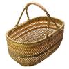 Bamboo Basket Handwoven Harvest Baskets Kitchen Storage Fruit Vegetable Holder Weaving Ganizer Home Storage Egg Carrier