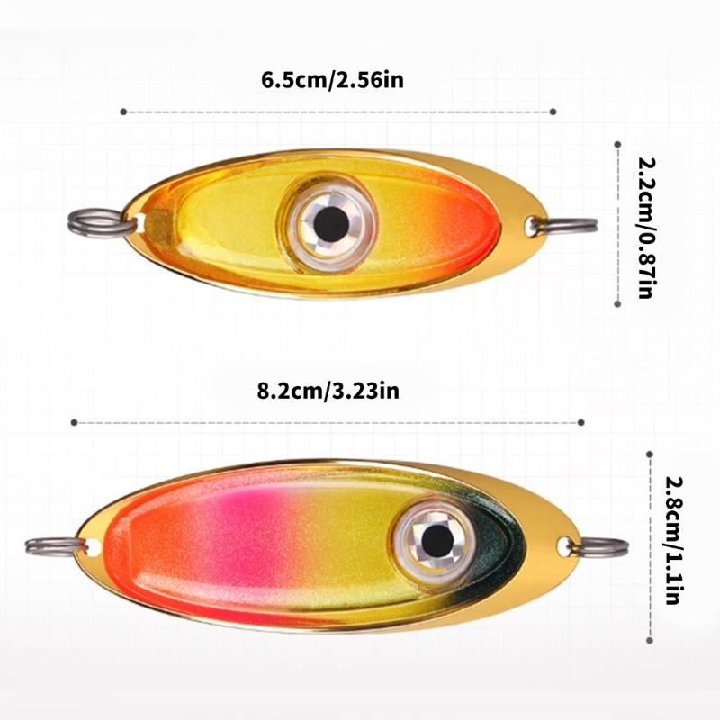 Glowing Fishing Spoon Attracting Fish LED Fishing Lure Light Flasher Fishing Baits Glow In Dark Night Fishing Accessory