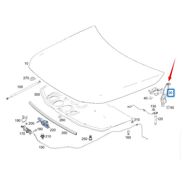 1778801100 1778801200 Mercedes-Benz CLA C118 Hood Hinge Compatible