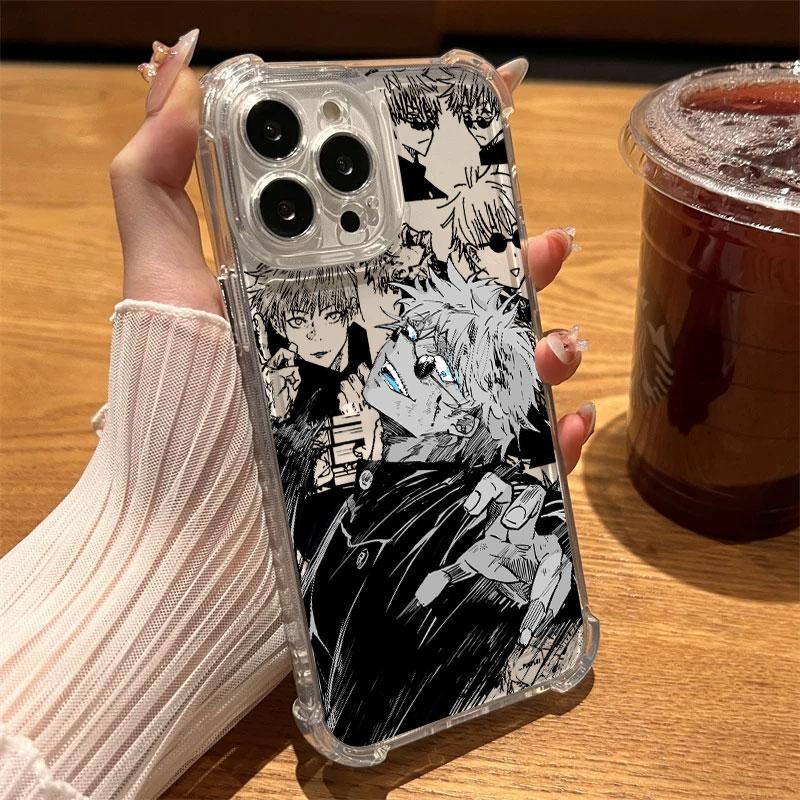Jujutsus Anime Kaisens Phone Case Clear For iPhone 17 16 14 15 11 12 13 Pro Max 16 E Plus 17 Air Soft Shockproof Anti-fall Cover