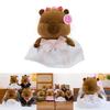 Wedding Themed Capybara Plush Toy With Detachable Clothes For Couples Gift