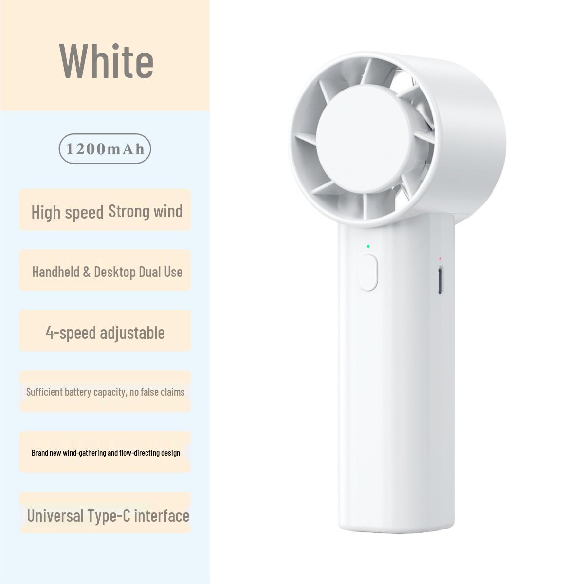 2026 Portable High-Speed USB Charging Handheld Fan - Mini Outdoor Air Cannon 5.2*4.5*14.2cm