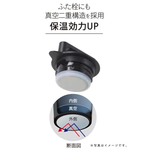 Perlmutt-Metall-Isolier-Tischkanne, 1,1 L (1100ml), Edelstahl, Vollständig Vakuum-gereinigt, Doppellagig, mit Griff, Geeignet für den Außenbereich, Weiß