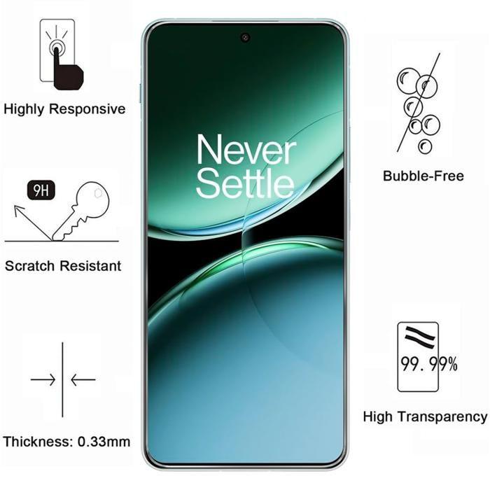 Screen Protector - Phonillico® - OnePlus Nord 4 5G - Tempered Glass - Pack of 4 - Scratch Resistant