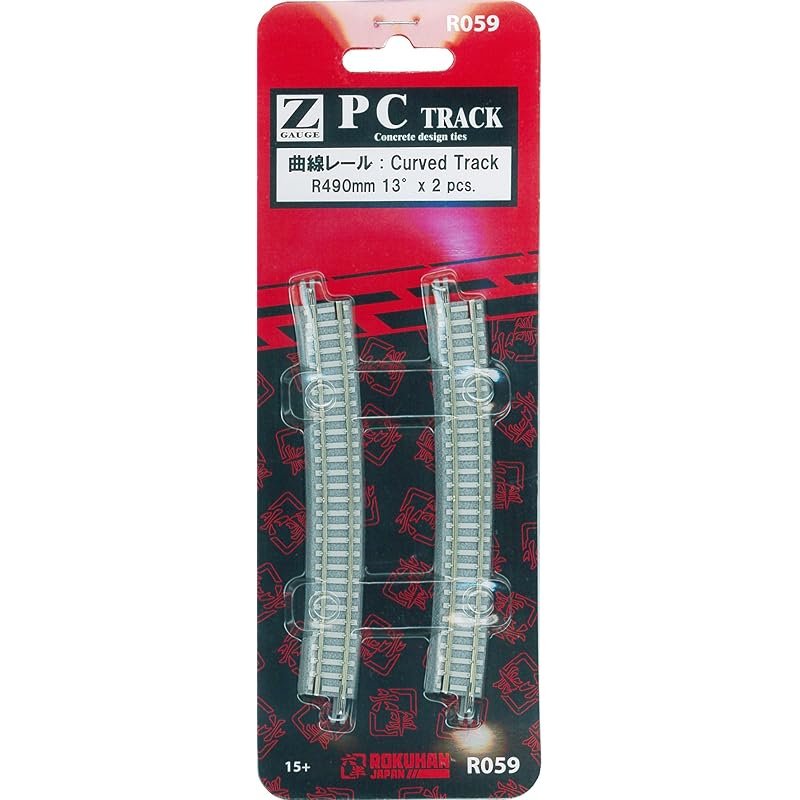 

Rokuhan Z gauge R059 PC track curved rail R490-13°2 pieces