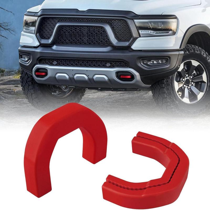 2Pcs Front Tow Hooks Covers Professional Accessories Wear Resistant Repair Parts Easy to tall Replacement for RAM 1500