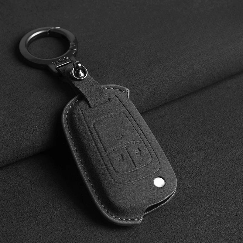 Suede Car Flip Key Case Cover for Chevrolet Cruze Aveo Camaro Epica Lova Sail Spark Opel Astra Corsa for Cruze Spark Orlando