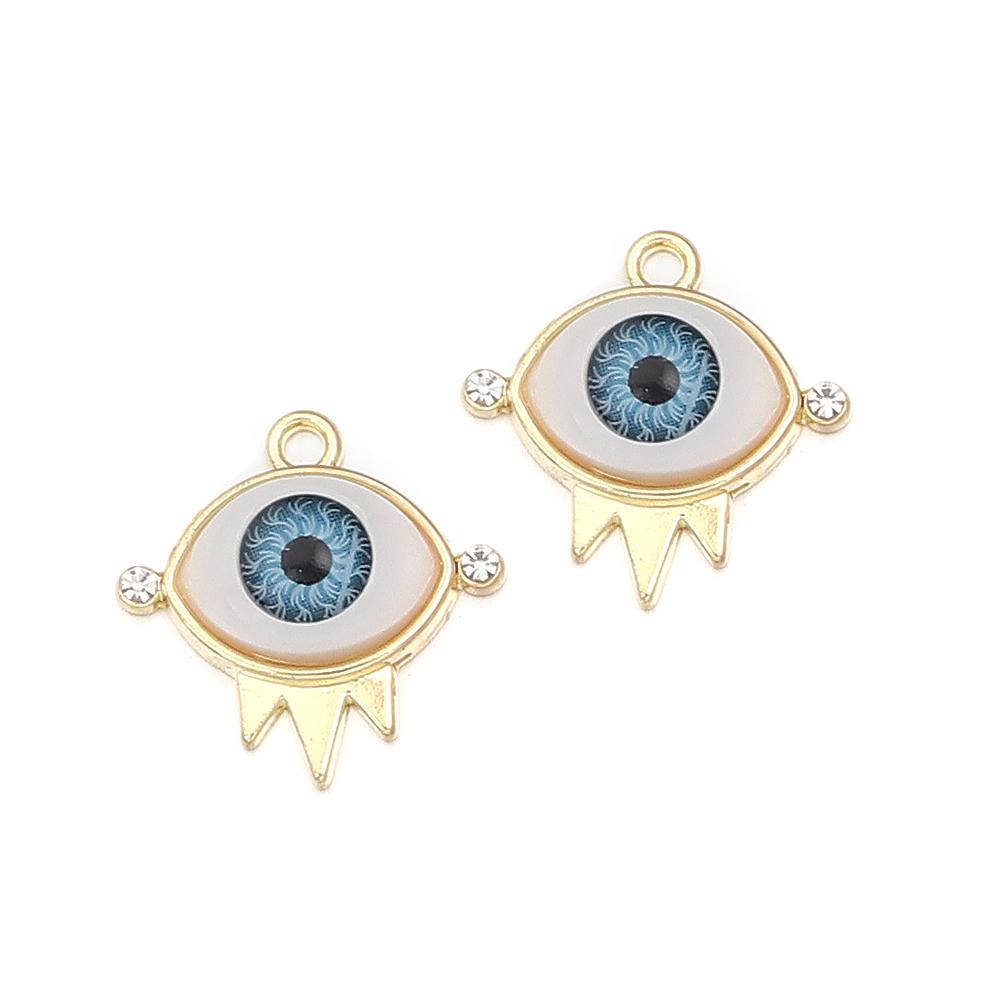 5 Stück/Los Legierung Böser Blick Anhänger Herz Stern Mond Auge Anhänger Für Schmuckherstellung DIY Halskettenanhänger Ohrringe Zubehör