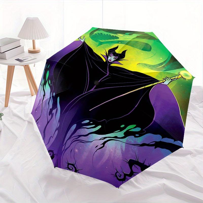 

Disney Maleficent,Sorcery,Fantasy Fashion Manual Folding Umbrella - Reinforced Eight Ribs, Automatic Opening and Closing, Lightweight, Ssuit
