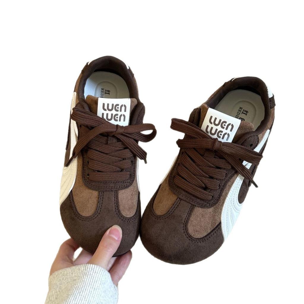 Black German training shoes women's summer new niche design sense versatile breathable casual Forrest Gump shoes