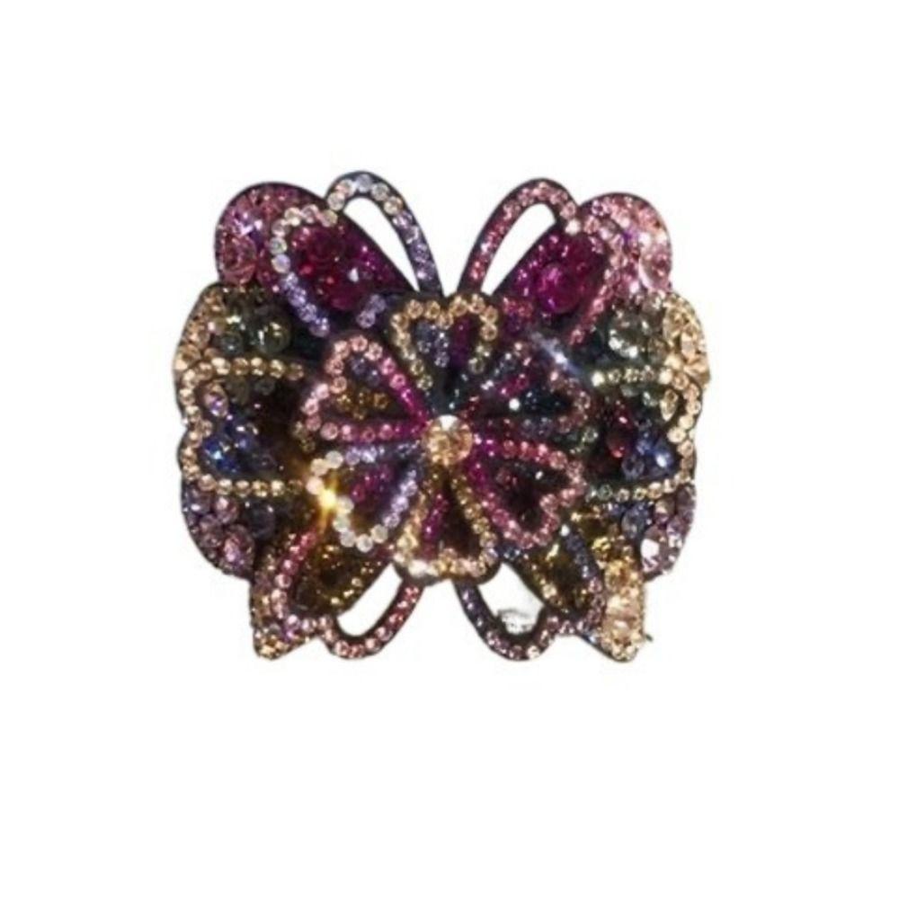 Mote Vårbøyler Elegant Blomst Hårklemme Hårtilbehør Spenner Pannebånd Krystall Hårnål