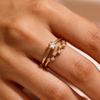 Dainty Star Chart Zircon Stainless Steel Women's Rings Gold Color Anti Fading Adjustable Ring New In Wedding Jewelry Accessories