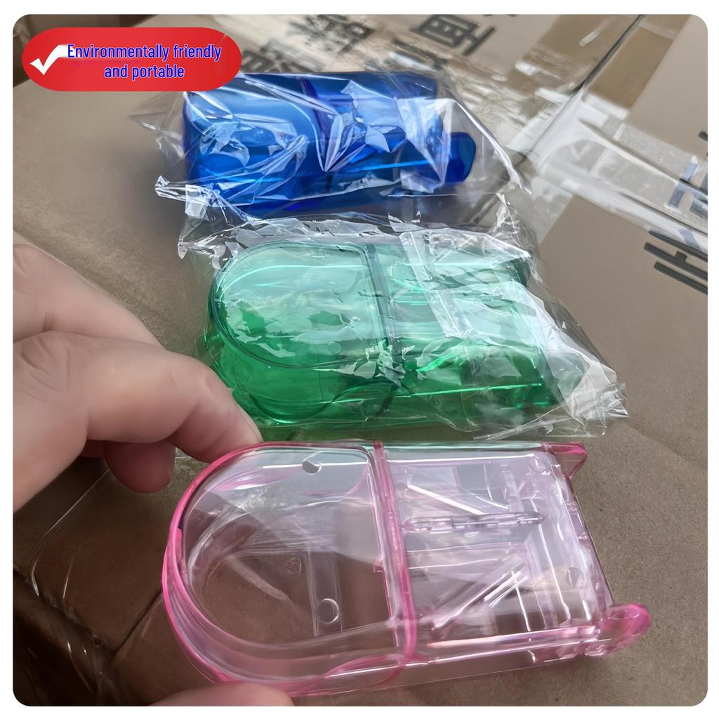 Portable Pill Cutter & Splitter Box for Easy Medication Management