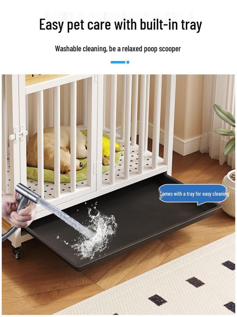 Indoor Large Dog Kennel with Toilet Separation, Thickened Bedroom Pet Cage