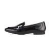 Barbara Cowhide Pearl Detail 2cm Women S Loafer Bbh553bk