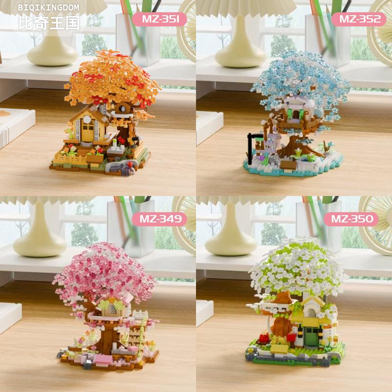 Flowers Tree Moc Constructor Sets Micro Building Blocks Diy Children Puzzle Assemble Toys Girls Model Bricks Kids Sets Kits Toy