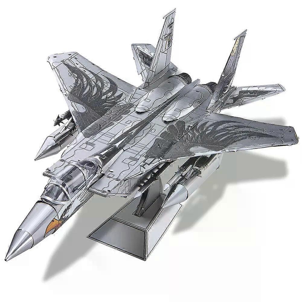 Piececool 3D Metalen Puzzels F-15 Vechter Montage Model Kits voor Volwassenen DIY Vliegtuig Puzzel voor Verzameling Verjaardagscadeaus