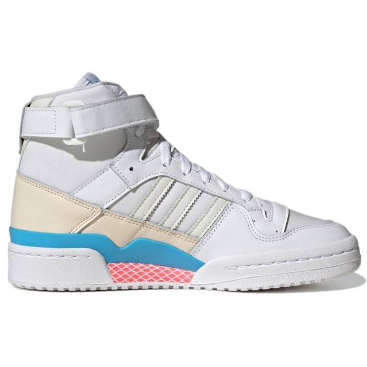 Adidas Originals Forum 84 High Leather Retro Casual High-Top Sneakers Women Sneakers White Beige Blue GY8164