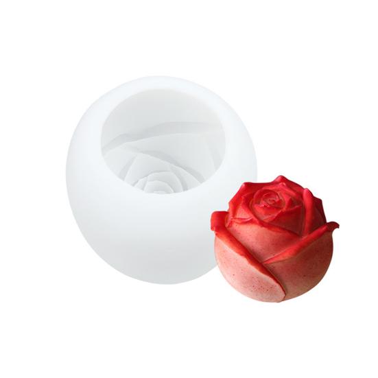 1/3Pcs 3D Rose Silicone Mold Easy Release DIY Ice Cube Chocolates Mousse Candles Soap Making Flower Shape Mold