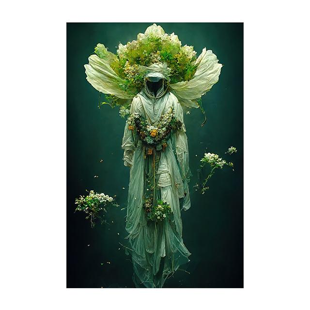 Raven Queen Sacral Redemption Posters and Prints Wall Art Pictures Flower People Canvas Painting Living Room Home Decor Cuadros
