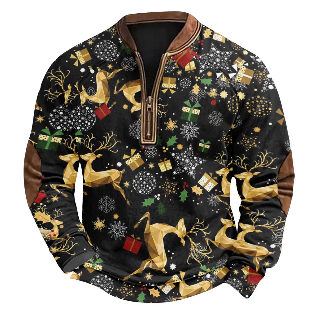Men's Winter  Buckle Sweatshirt Men's Printed Men's Sweatshirt