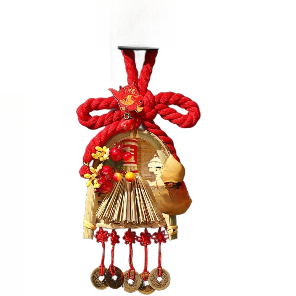 Chinese New Year Handmade Horse Pendant Red Knot Decoration for Spring Festival Hanging Ornament Featuring Good Fortune Symbols