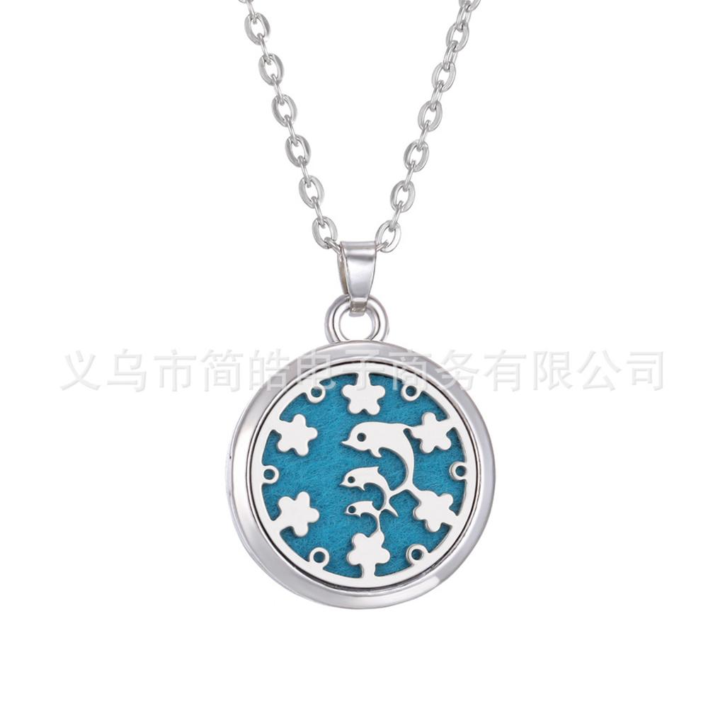 Tree Of Life Alloy Gold Aromatherapy Pendant Magnet Style Couples' Openable Circular Openwork Perfume Case