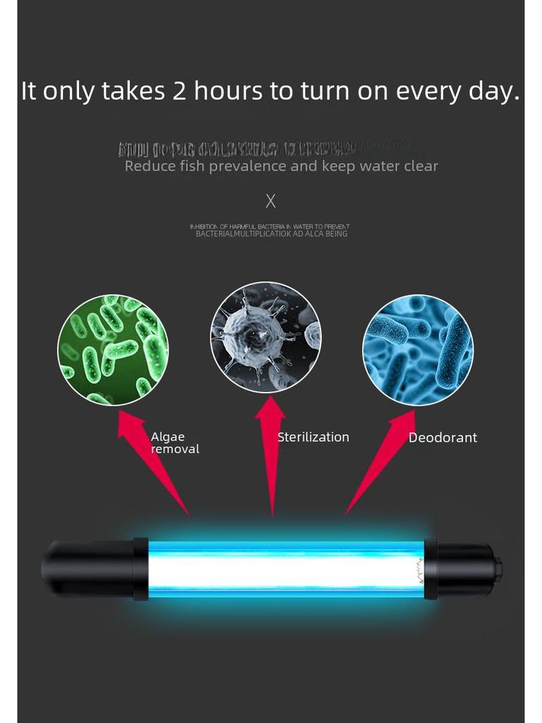Submersible UV Sterilization Lamp for Aquarium and Fish Pond Purification