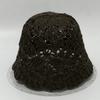 Literary and Artistic Hollow Breathable Knitted Bucket Hat Women's Spring Summer Crochet Bucket Hat Casual Sunshade Basin Hat Tide