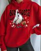 2025 Autumn/Winter Women's Halloween Print Hooded Sweatshirt, EU Size, Loose Fit, Long-Sleeve
