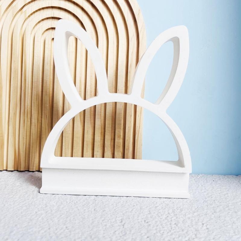 Unique Rabbit Head Shape Mold Innovative Ornament Moulds for Crafting Enthusiasts Hand-Making Resin or Plaster Projects